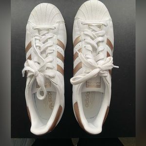 Adidas Rose Gold Super Star Sneakers